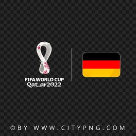 Germany Flag With Fifa Qatar 2022 World Cup Logo PNG