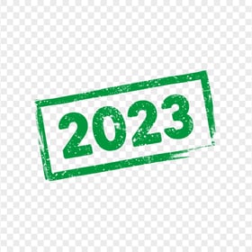 2023 Green Year Date Stamp Sign Logo PNG