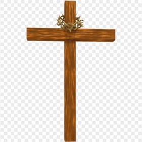 Wooden Cross Christ Crown Of Thorns Illustration