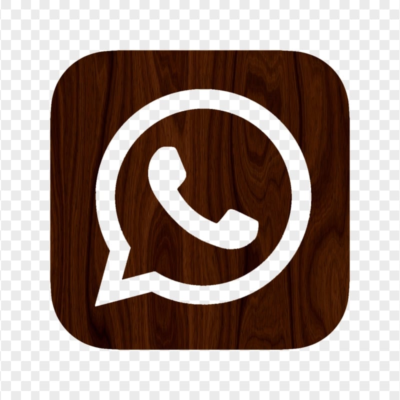 HD Dark Wood Whatsapp Wa Square Logo Icon PNG