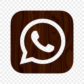 HD Dark Wood Whatsapp Wa Square Logo Icon PNG