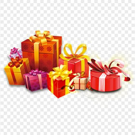 Birthday Christmas Gifts Boxes On Floor HD PNG