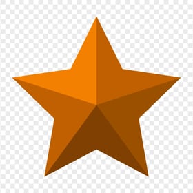 Orange Star Shape HD Transparent Background