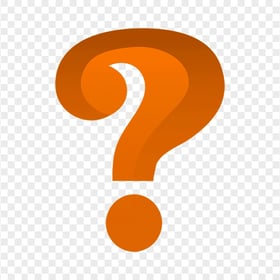 Question Mark Orange Vector Icon Symbol PNG