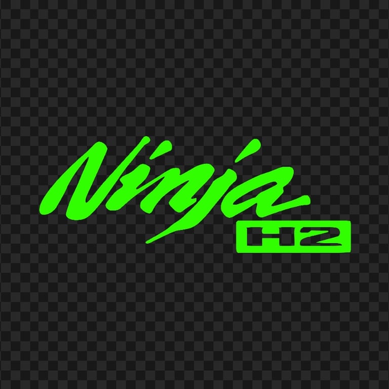 HD Ninja Kawasaki H2 Green Logo PNG