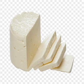 White Cheese Feta Slices PNG