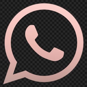 HD Rose Gold Outline Whatsapp Wa Watsup Logo Icon PNG