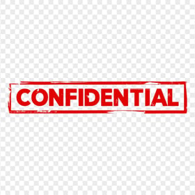 HD Confidential Rectangle Red Stamp PNG