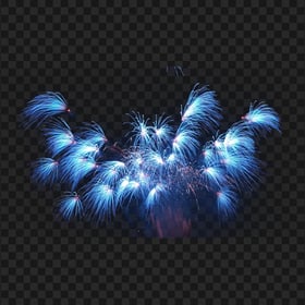 Blue Holiday New Year Fireworks PNG Image