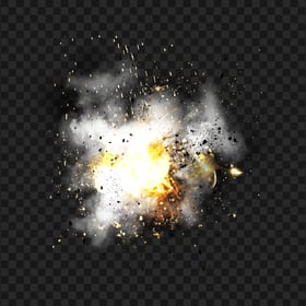 HD Real Explosion Effect With Smoke PNG