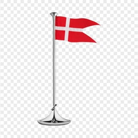 Flag Of Denmark Danish On Pole PNG