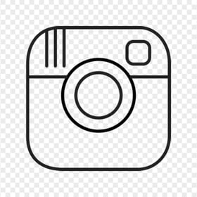 Instagram Lines Square Logo Icon Black & White