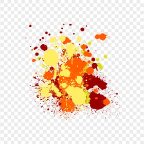 HD Grunge Red and Yellow Paint Splash Drop Transparent PNG