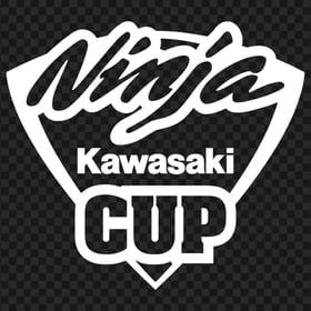 Ninja Kawasaki Cup White Outline Logo PNG Image
