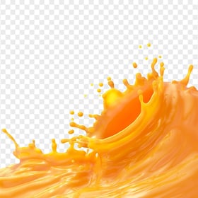 HD Orange Juice Liquid Splash Transparent PNG