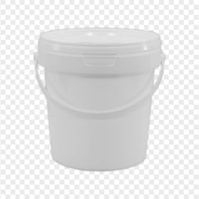 HD White Plastic Bucket Food Container PNG