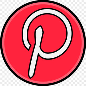 Red Round Circle Clipart Pinterest Logo Icon