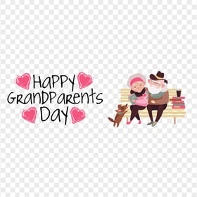 Happy National Grandparents Day Cartoon Illustration