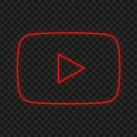 HD Youtube YT Red Neon Logo Symbol Sign Icon PNG