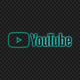 HD Light Blue Neon Aesthetic Youtube YT Logo PNG