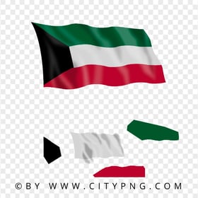 HD PNG Kuwait Waving Illustration Flag