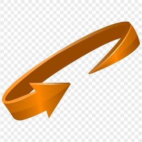 HD 3D Orange Circle Arrow PNG