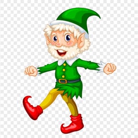 Cartoon Grandpa Wearing Elf HD PNG
