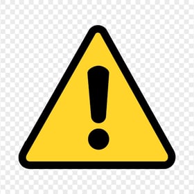 HD Black & Yellow Triangle Warning Symbol Sign PNG