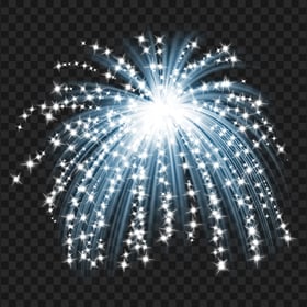 Blue Fireworks Effect PNG