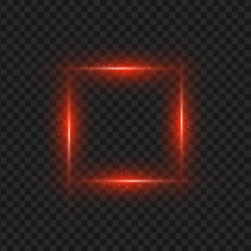 PNG Red Glowing Square Frame