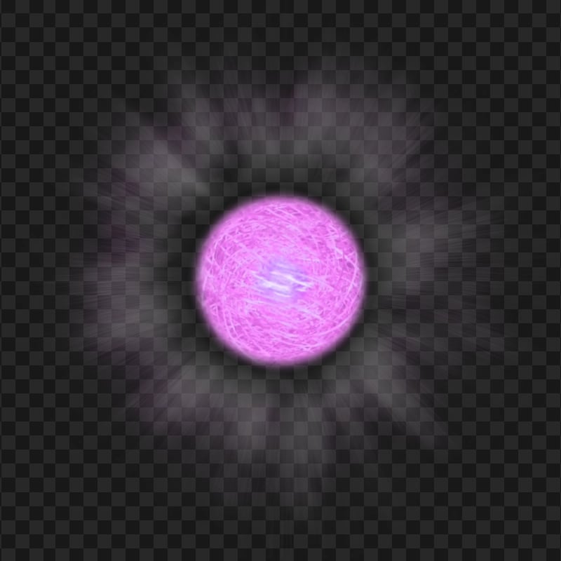 HD Glowing Pink Round Ball Effect PNG