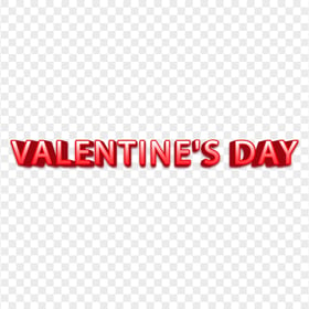 HD Valentine's Day Red 3D Text PNG