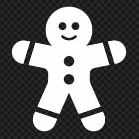 HD PNG Gingerbread Man White Icon Silhouette
