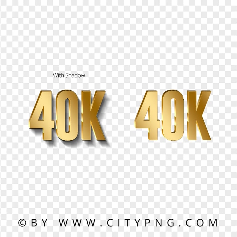 40K Gold Number HD Transparent PNG | Citypng