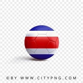 Soccer Ball With Costa Rica Flag Image PNG