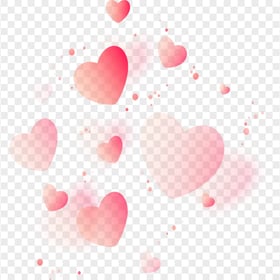 HD Floating Red Hearts Background Pattern PNG