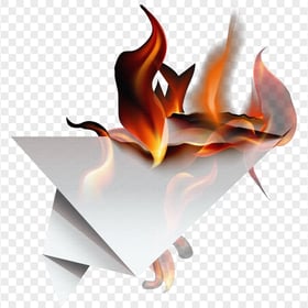 HD Realistic Paper On Fire Illustration PNG
