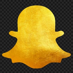 HD Gold Snapchat Ghost Logo Icon Symbol PNG