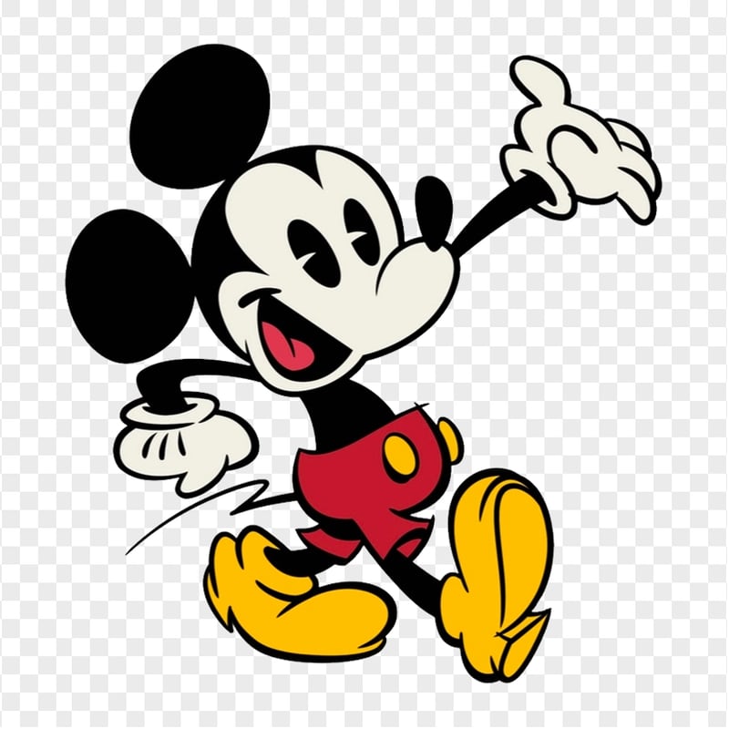 Classic Mickey Mouse Walking PNG | Citypng