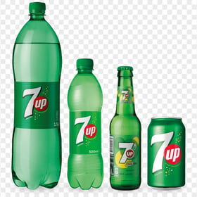 HD 7UP Soda bottles And Can PNG