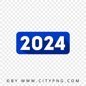 2024 Blue Flat Banner Design Style PNG HD