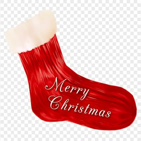 Merry Christmas Painting Santa Socks PNG