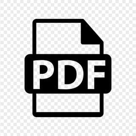 PDF File Document Black Icon PNG