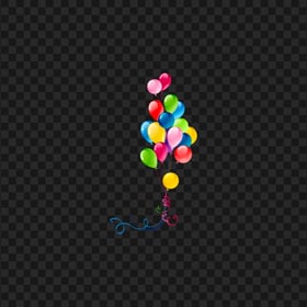 HD Birthday Party Colorful Balloons Illustration PNG