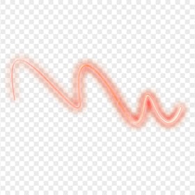 Red Curved Neon Line PNG