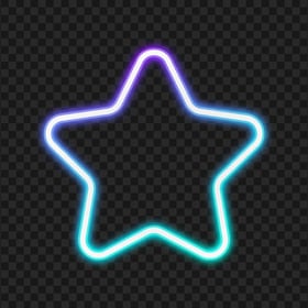 HD Purple & Blue Neon Star PNG