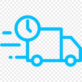 Fast Delivery Shipping Car Truck Blue Icon PNG Image