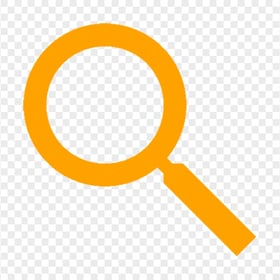 Orange Search Icon Button FREE PNG