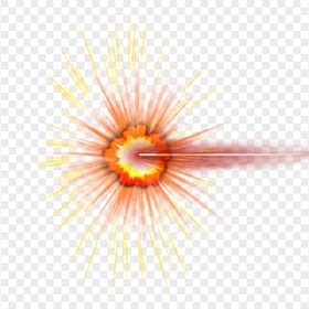 HD Cartoon Gun Bullet Fire Explosion PNG