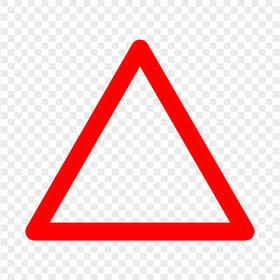 HD Red Outline Triangle Transparent PNG